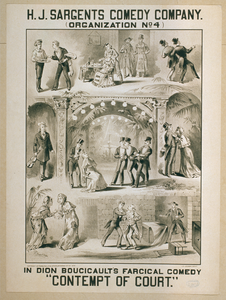 H.j. Sargents Comedy Company (organization No. 4) In Dion Boucicault S Farcical Comedy,  Contempt Of Court  Image