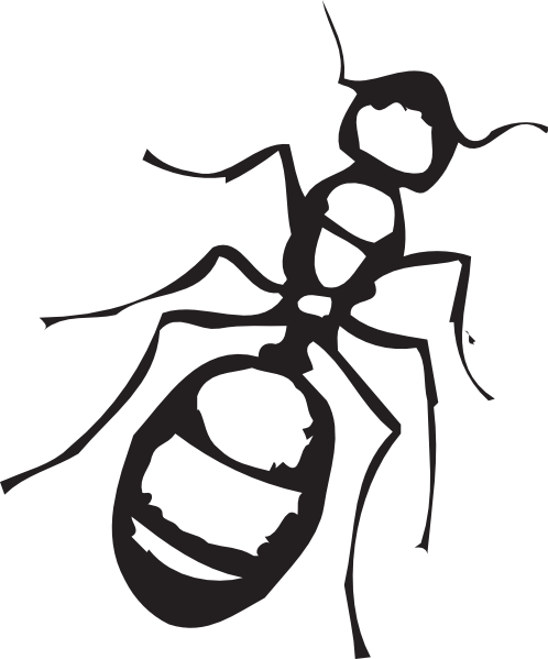 free ant clipart black and white - photo #5