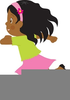 Free Running Girl Clipart Image