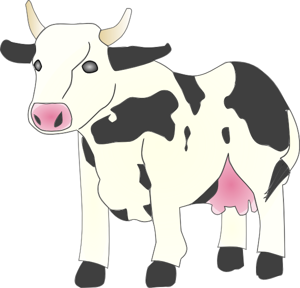 Cow 8 Clip Art at  - vector clip art online, royalty free & public  domain