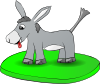 Donkey On A Plate Clip Art