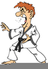 Taekwondo Kicks Clipart Image