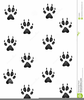 Free Clipart Dog Footprints Image