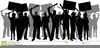 Black And White Crowd Clipart Image