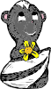 Skunk With A Flower Clip Art