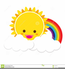 Rainbow And Sun Clipart Image