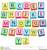 Wooden Alphabet Block Clipart Image