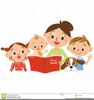 Clipart Of Child And Parent Reading Image
