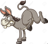 Free Kicking Donkey Clipart Image
