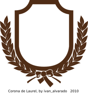 Laurel Leaves Around A Badge Hi Image