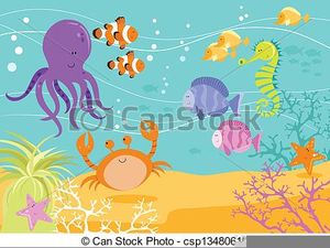 Clipart Underwater Scene Image