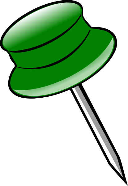 Green Pin Clip Art at Clker.com - vector clip art online, royalty free