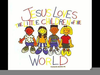 Jesus With Little Children Clipart Image