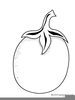 Eggplant Clipart Black And White Image