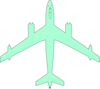 Sea Foam Green Airplane Clip Art