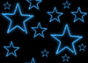 Blue Green Neon Stars Image