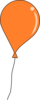 Orange Balloon String Clip Art