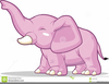 Elephant With Trunk Up Clipart Image