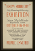  Know Your City   / City Planning & Housing Exhibition : Sioux City Art Center, October - 16 - 17 - 18 : Public Invited. Image