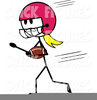 Stick Figure Football Player Clipart Image