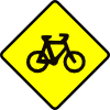 Caution Bike Road Sign Symbol Clip Art