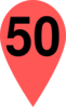 Red 50 Clip Art