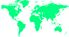 World Map In Light Green Clip Art
