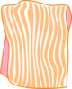 Bath Towel Orange Clip Art