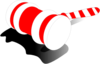 Candy Cane Gavel  Clip Art