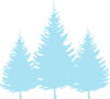 Baby Blue Trees Clip Art