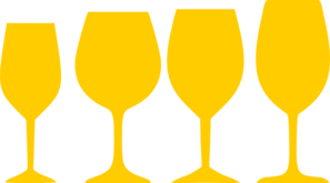 Wine Glasses Orange Clip Art