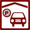 Hotel Icon Indoor Parking - Red  Clip Art