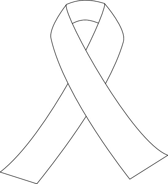cancer ribbon clip art black and white free - photo #9