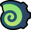 Green Swirl  Icon Clip Art