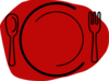 Red Plate Clip Art