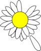 Daisy With Dropped Petal Clip Art