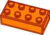 Light Brown Lego Block Clip Art