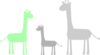 3 Giraffes Clip Art