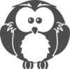 Black And White Owl Clip Art