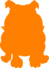 Orange Bulldog Clip Art