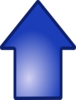 Big Blue Up Arrow Clip Art