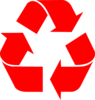 Red Recycle Now Clip Art