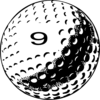 Golf Ball Number 9 Clip Art