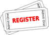 Register Ticket Admit Button  Clip Art