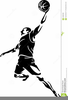 Basketball Player Dunking Clipart Image
