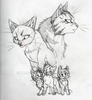 Warrior Cat Sketch Image