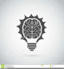 Brain With Bulb Clipart Image