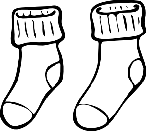 Clothing Pair Of Haning Socks Clip Art