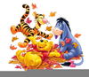 Fall Pooh Clipart Image