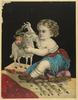Kid Playing With Sheep Doll Image